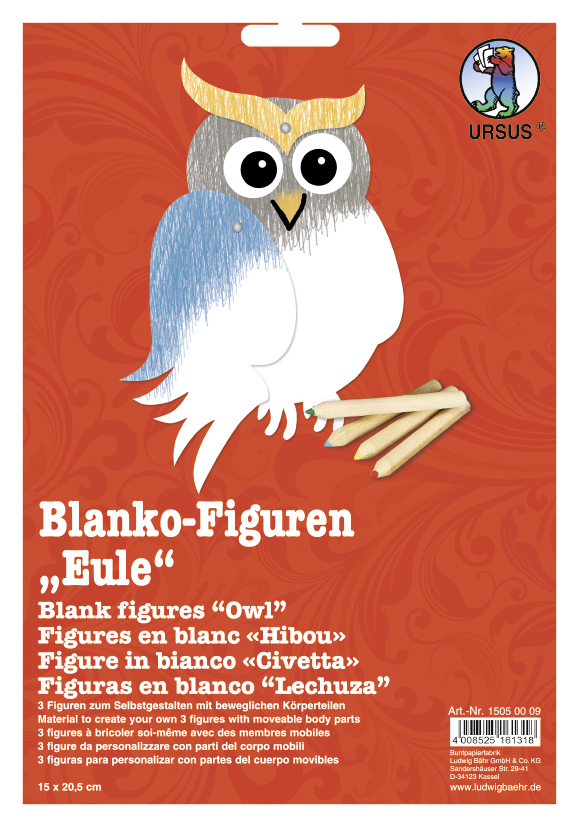 Blanco-Figuren 350gr  15x20,5cm - Eule